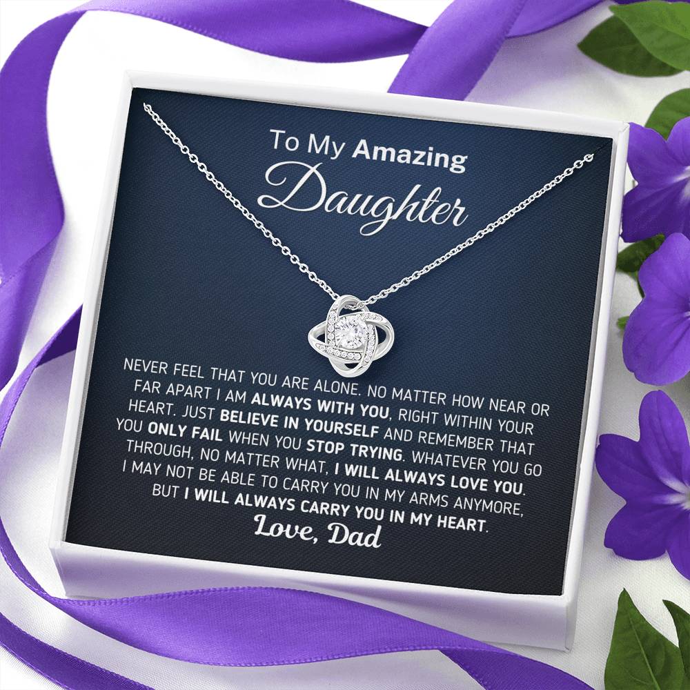 Gift for Daughter - Carry You In My Heart Necklace