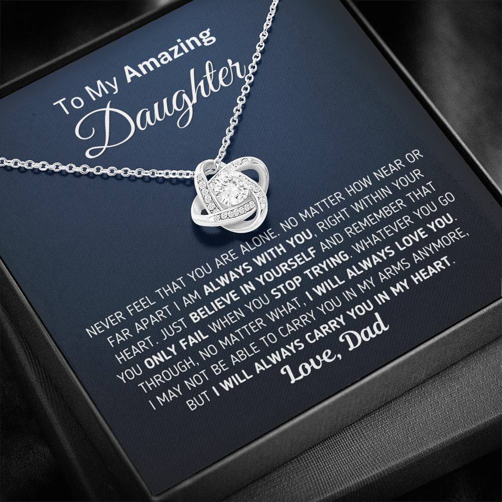 Gift for Daughter - Carry You In My Heart Necklace