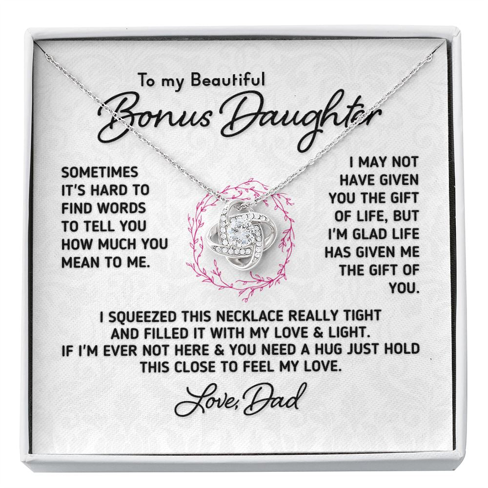 Gift for Bonus Daughter - "Gift Of You" Necklace From Dad