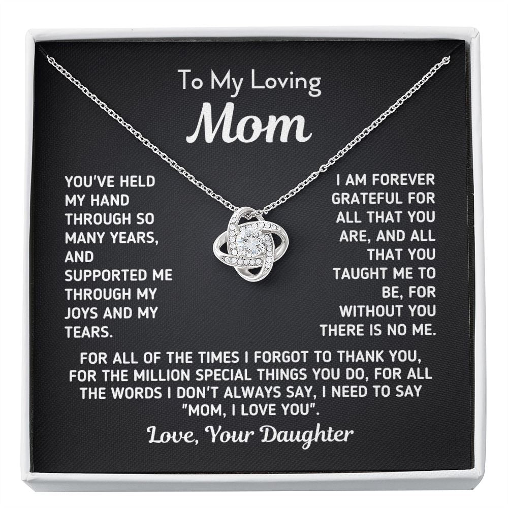 Gift for Mom From Daughter - "Without You There Is No Me" Necklace
