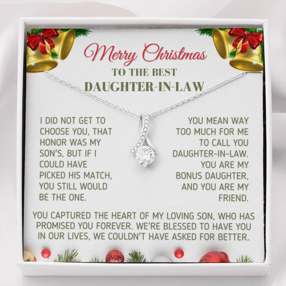 Christmas Gift for Daughter In Law Bonus Daughter Necklace