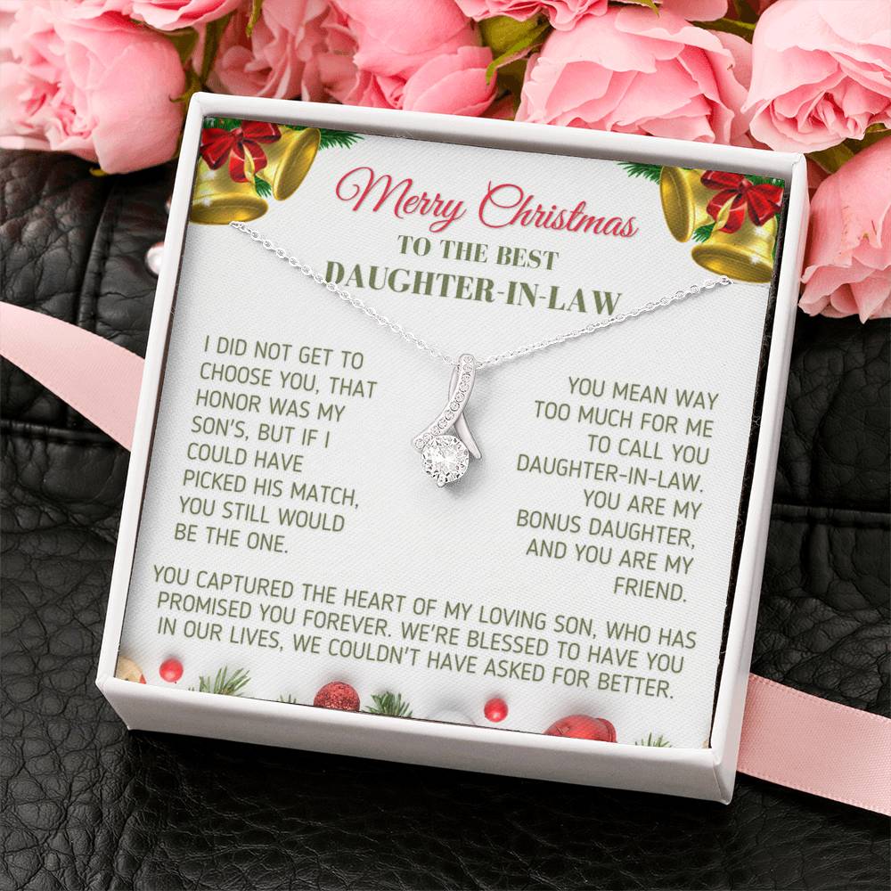 Christmas Gift for Daughter In Law Bonus Daughter Necklace