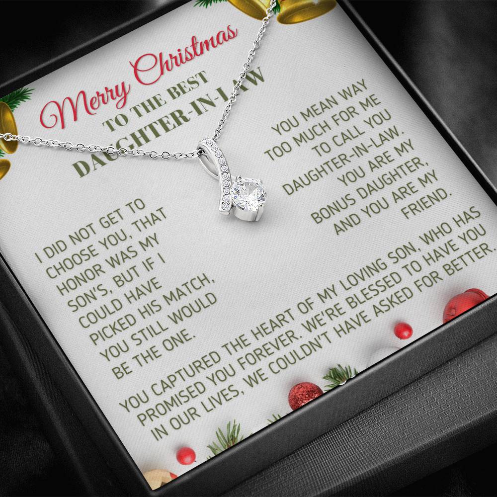 Christmas Gift for Daughter In Law Bonus Daughter Necklace