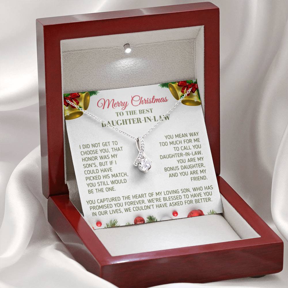 Christmas Gift for Daughter In Law Bonus Daughter Necklace