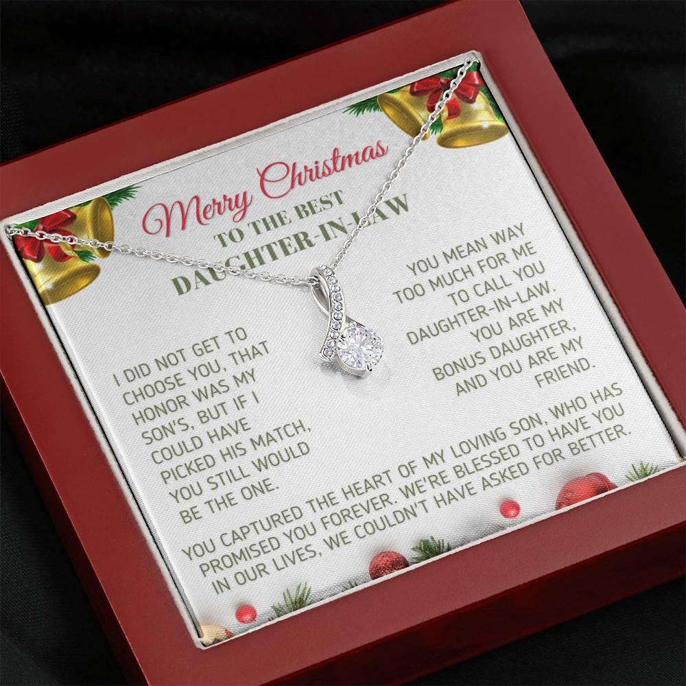 Christmas Gift for Daughter In Law Bonus Daughter Necklace