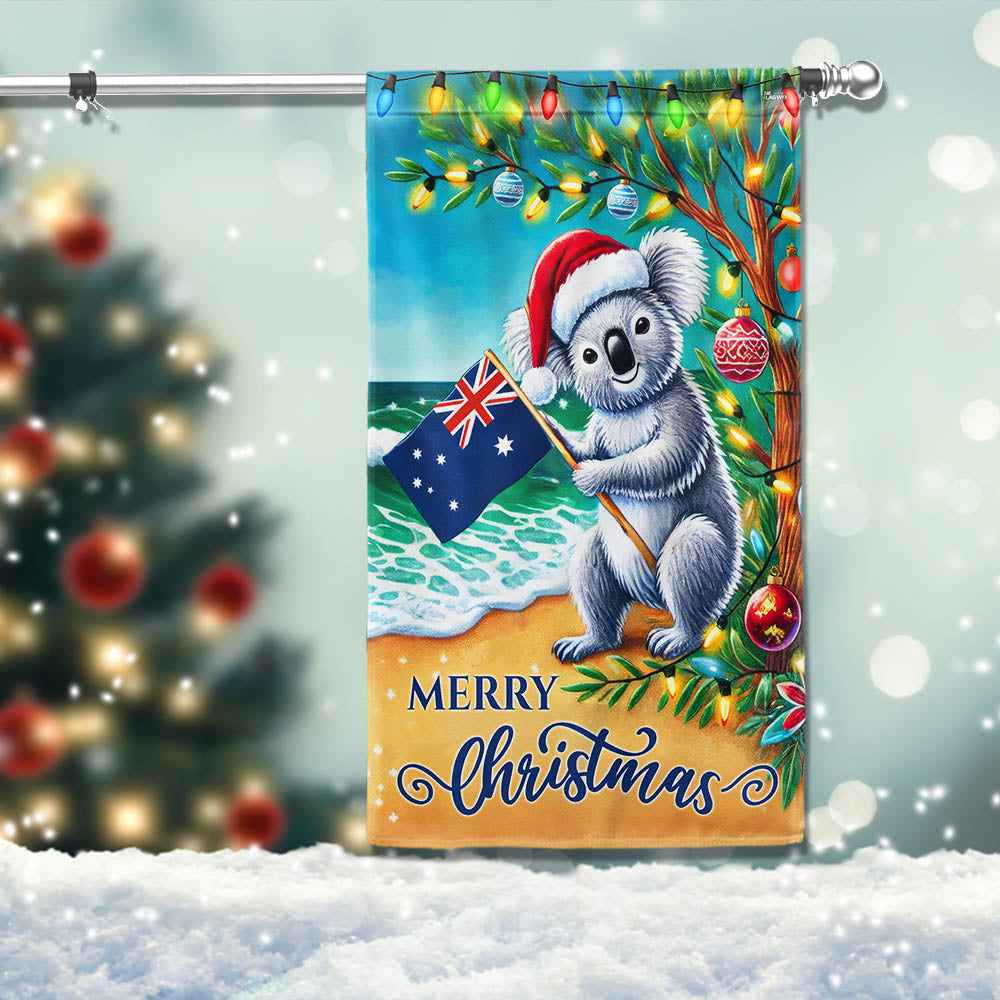 Australian Koala Christmas Australia Flag - Liberish