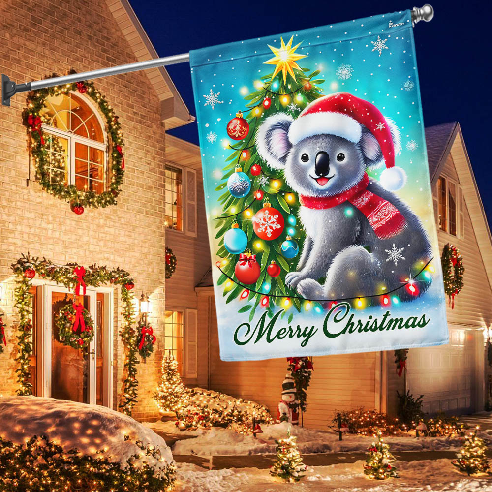 Australian Koala Christmas Flag - Liberish
