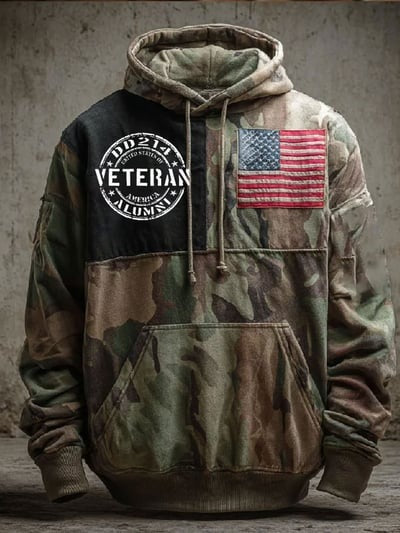 American True Form of Freedom DD-214 All Over Print Hoodie USA Patriotic Military Pullover Sweatshirt Gift for Men Women