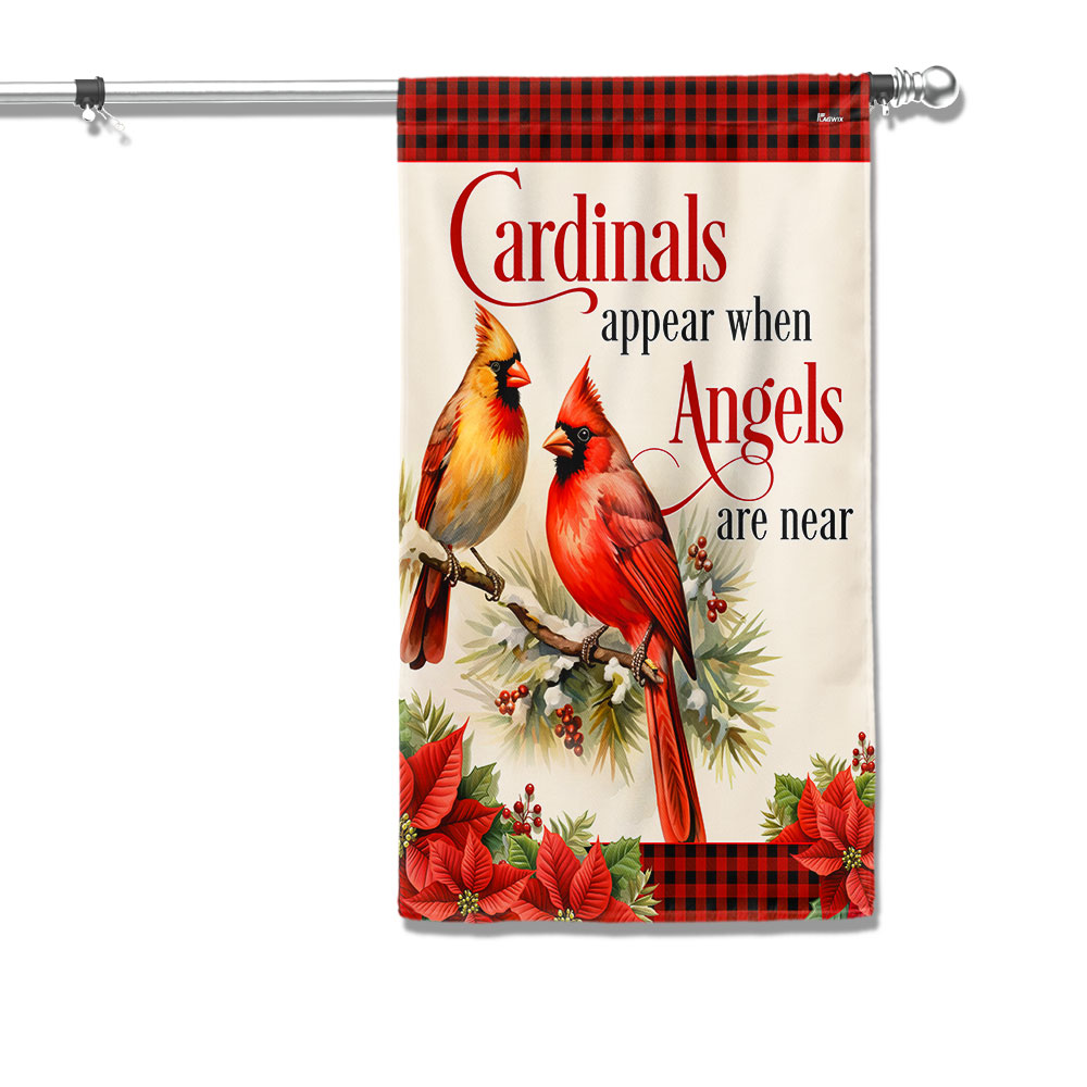 Cardinal Flag Cardinals Appear When Angels Are Near Christmas Cardinals Flag - Liberish