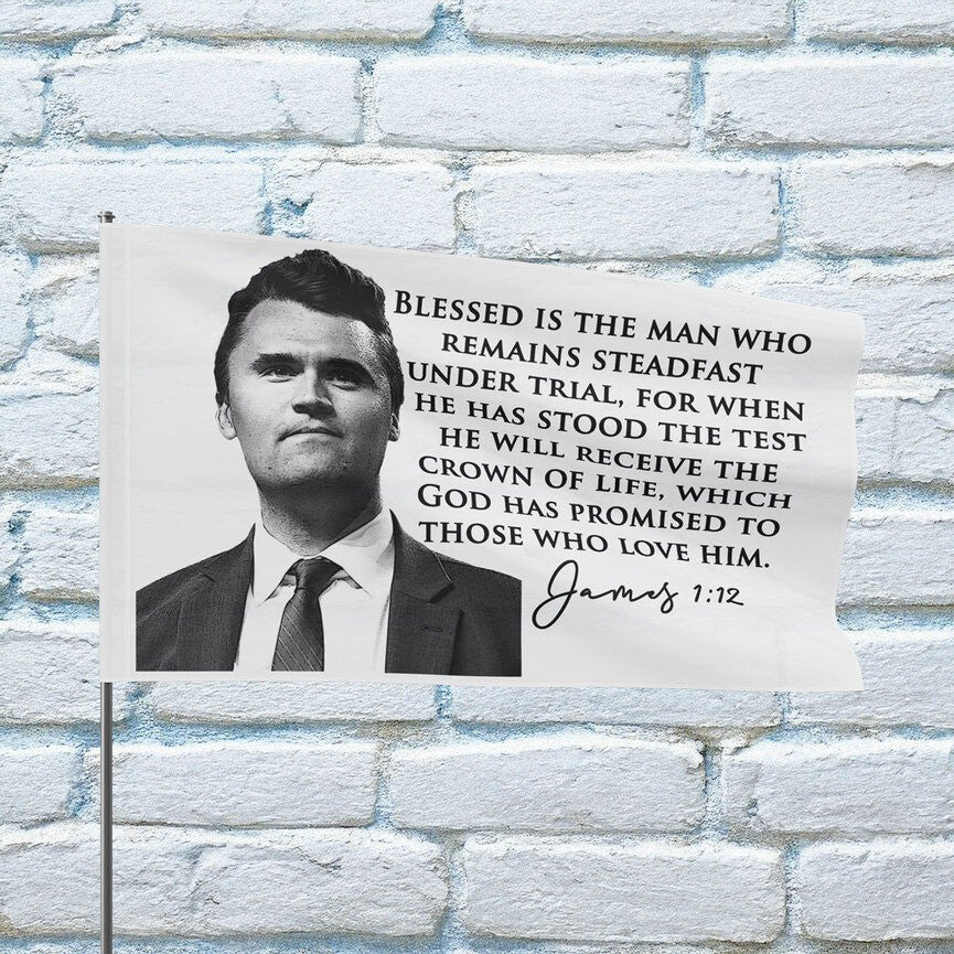 Charlie Kirk American Flag Biblical Verse Charlie Kirk Flag Memorial Gifts