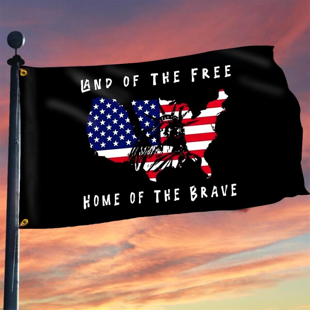 Charlie Kirk American Flag Land Of The Free Home Of The Brave Charlie Kirk Merch