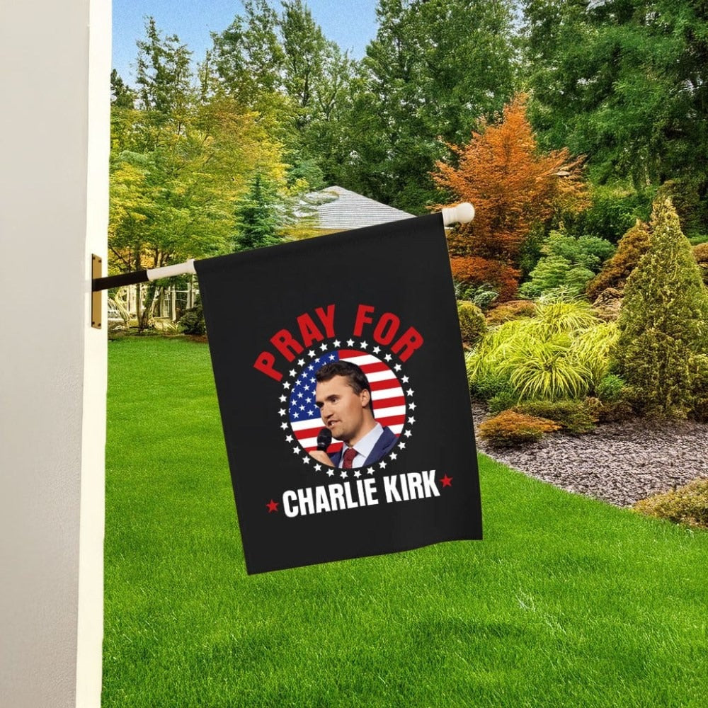 Charlie Kirk American Flag Pray For Charlie Kirk Flag Outdoor Decor Memorial Gifts