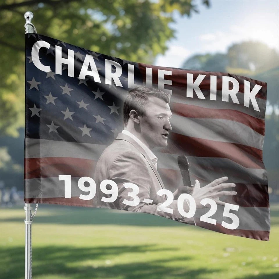 Charlie Kirk American Flag Rest In Peace Charlie Kirk Flag Memorial Gifts