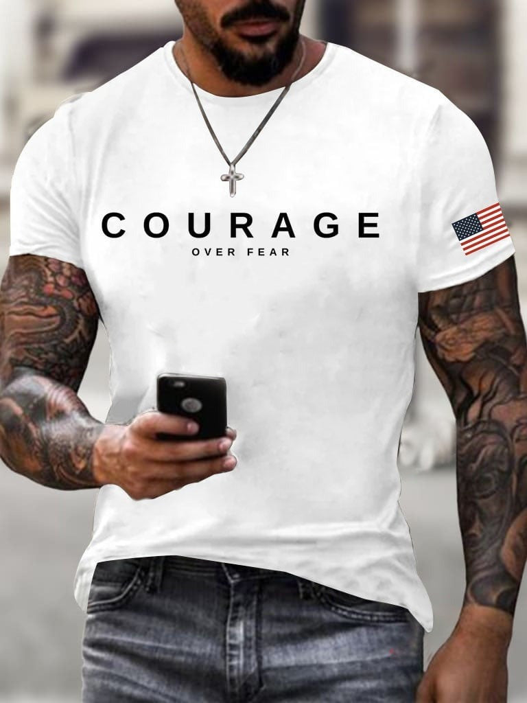 Charlie Kirk Courage Faith Over Fear T-Shirt Turning Point USA Merch Maga Support