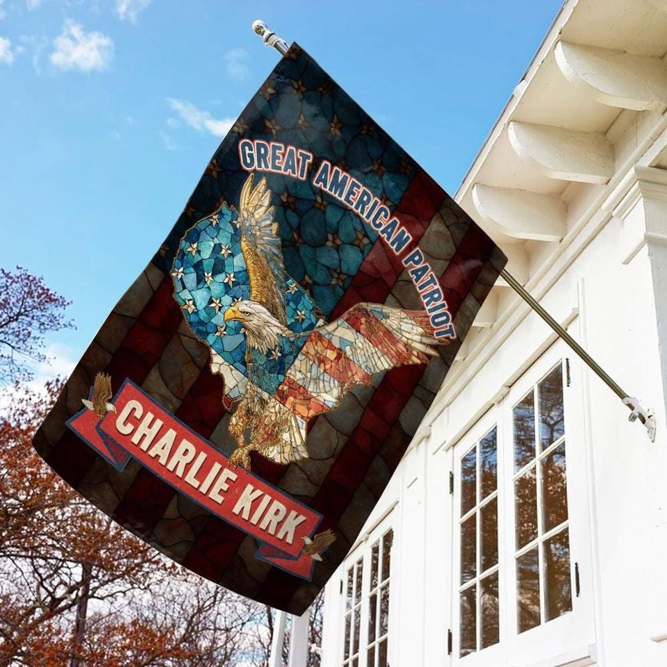 Charlie Kirk Eagle Flag Great American Presents For Republican Supporters
