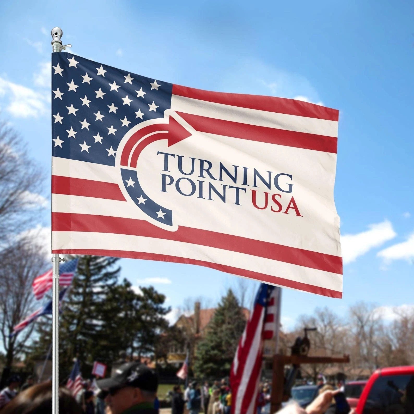 Charlie Kirk Flag Turning Point USA Charlie Kirk Freedom Merch Gift For Patriots