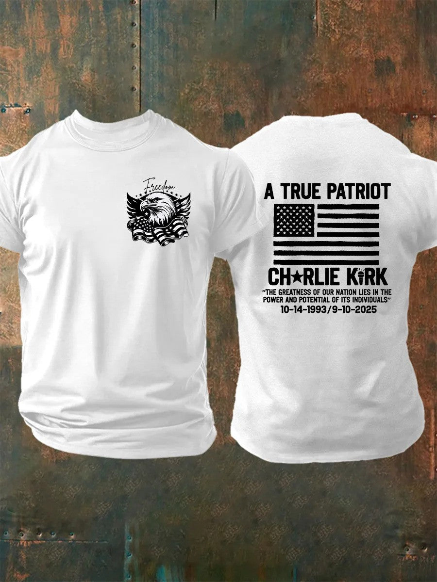 Charlie Kirk Freedom Is Not Free A True Patriot Short Sleeve T-shirt Memorable Gift For America Supporters - Liberish