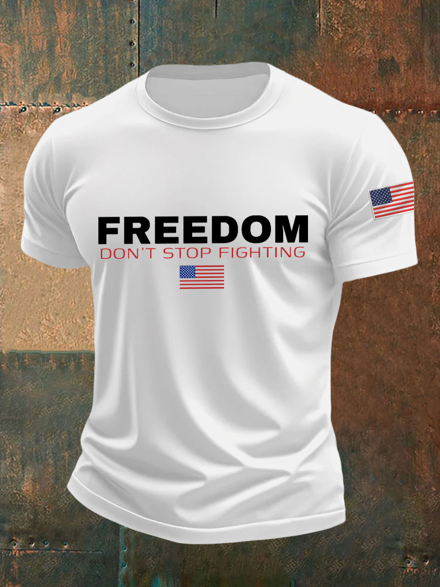 Charlie Kirk Freedom Merch T-shirt Freedom Don_t Stop Fighting Logo We Are Charlie Kirk Shirt - Liberish