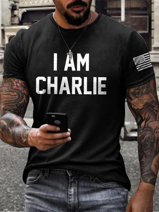 Charlie Kirk Freedom Merch T-shirt I Am Charlie Kirk Freedom Charlie Kirk Clothing - Liberish