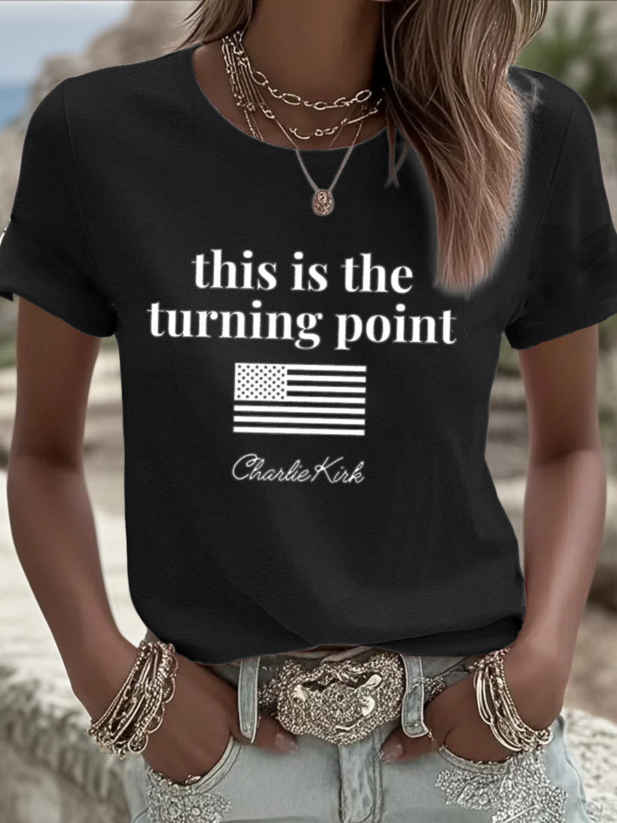 Charlie Kirk Freedom Shirt Turning Point Rip T-Shirt