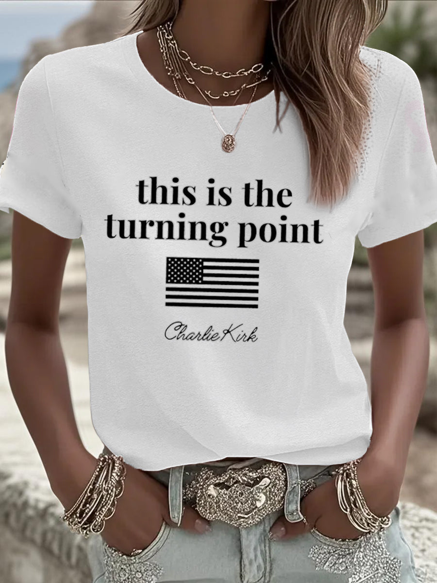 Charlie Kirk Freedom Shirt Turning Point Rip T-Shirt