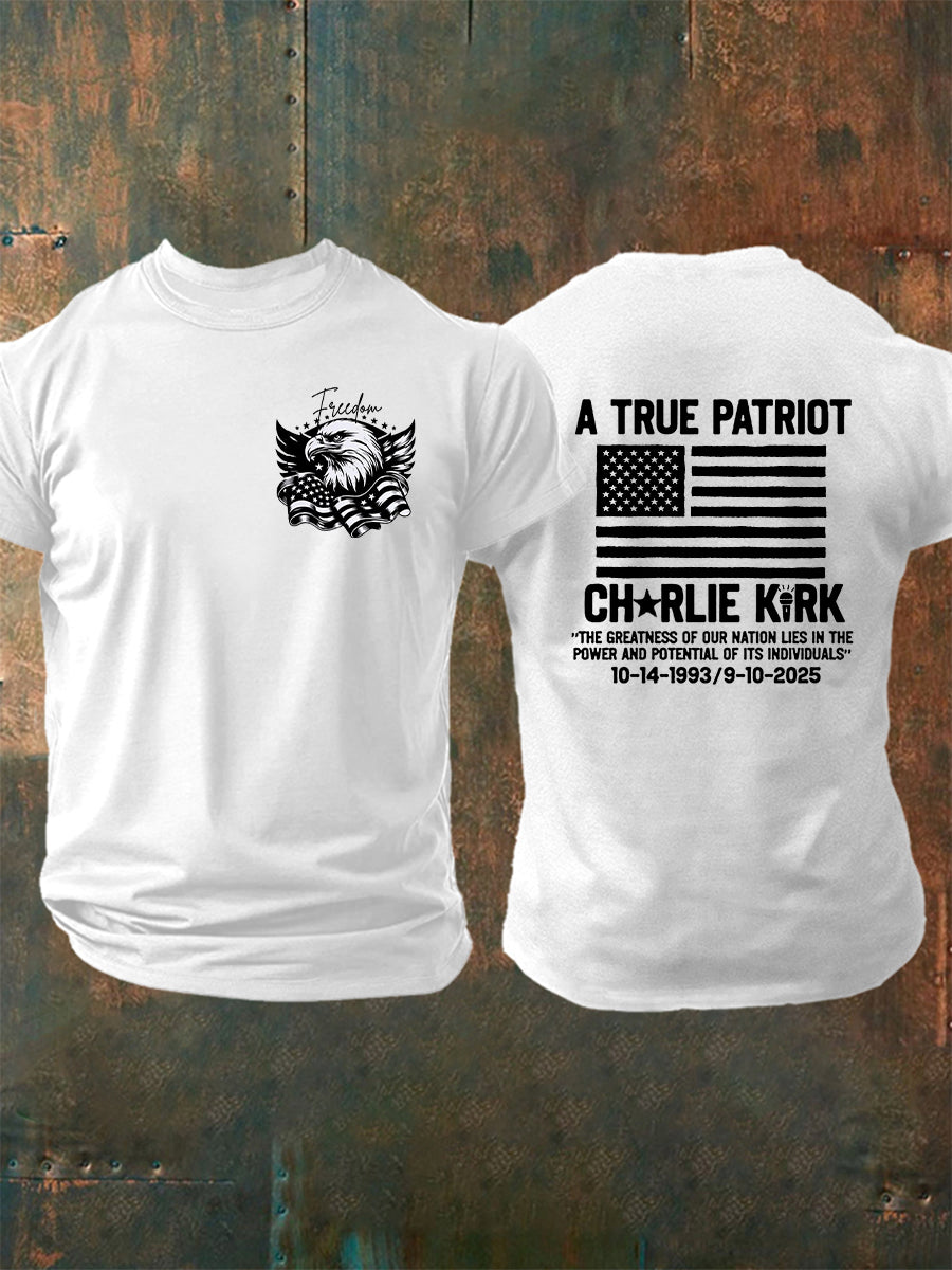 Charlie Kirk Freedom T-Shirt A True Patriot 1993 2025 Best Charlie Kirk Memorial Shirt - Liberish