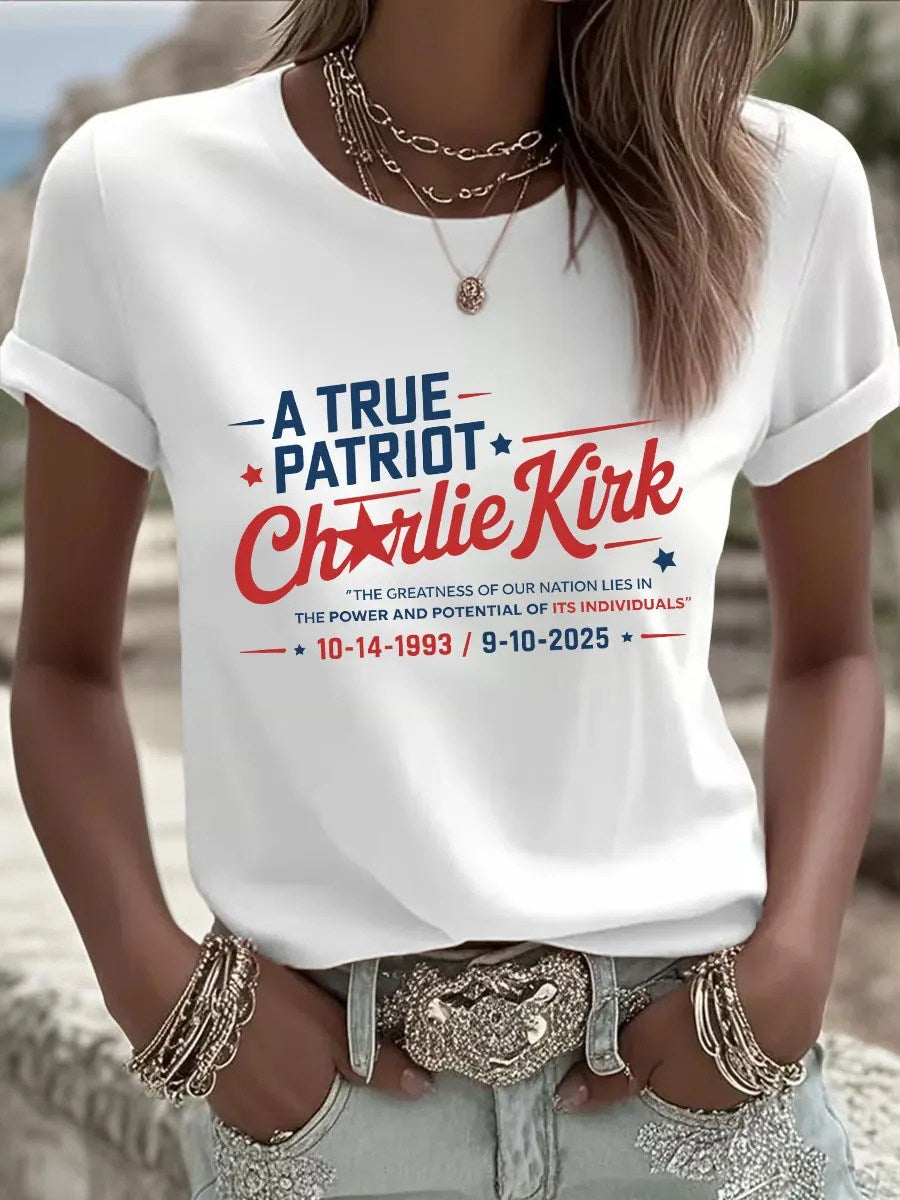 Charlie Kirk Freedom T-shirt A True Patriot CK 2025 Unique Charlie Kirk 47 Memorial Merch - Liberish
