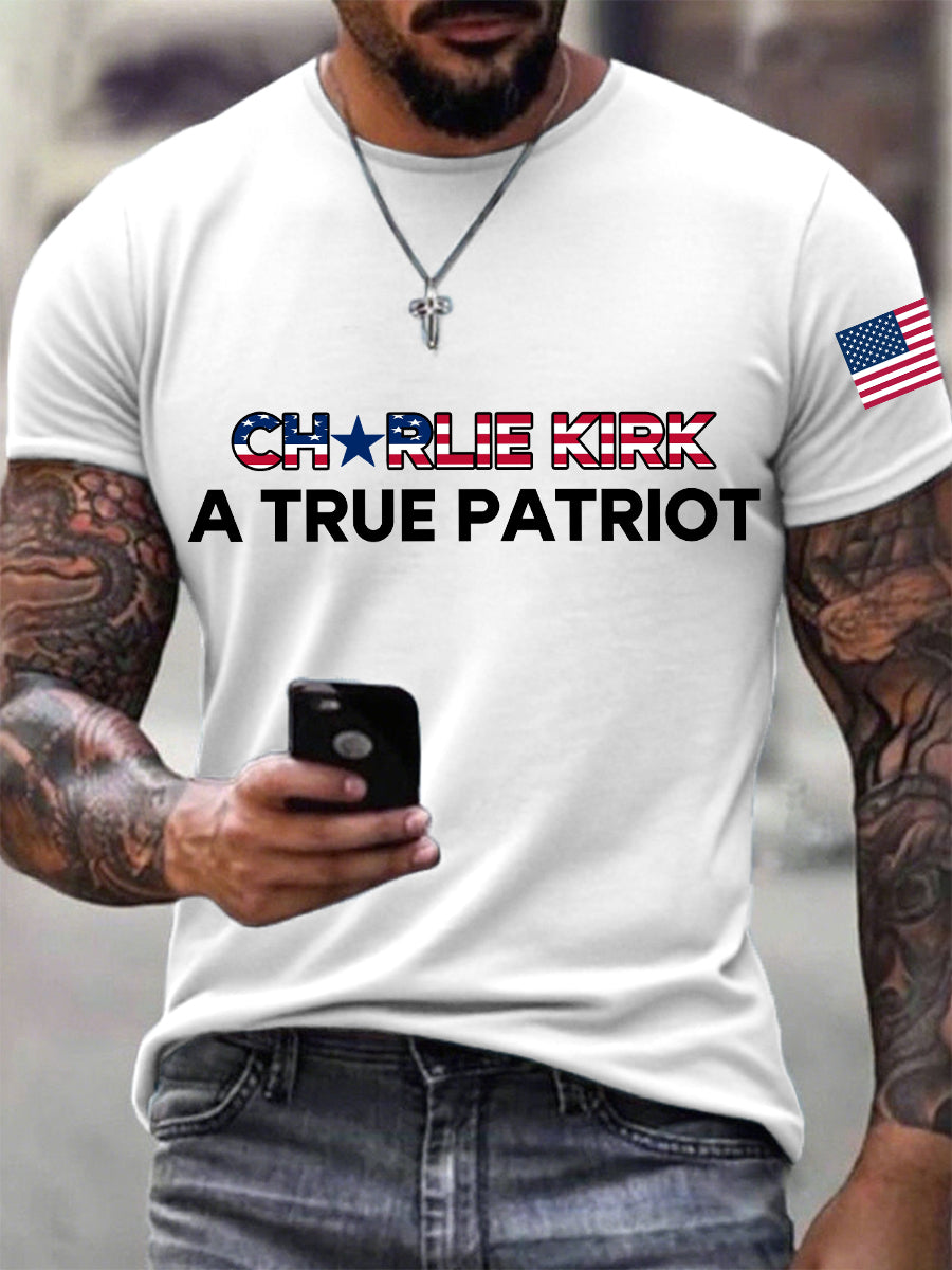 Charlie Kirk Freedom T-shirt A True Patriot Freedom Charlie Kirk Gifts For Men - Liberish