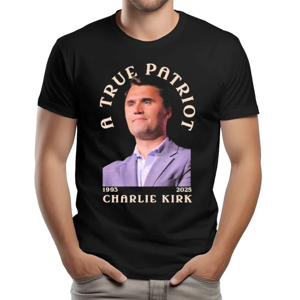 Charlie Kirk Freedom T-shirt A True Patriot RIP Charlie Best Tribute Charlie Kirk Apparel