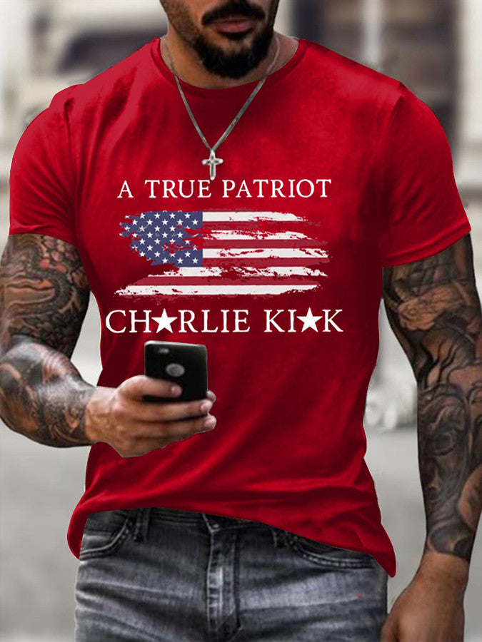 Charlie Kirk Freedom T-shirt A True Patriot USA Charlie Kirk Best Charlie Kirk Merch Present - Liberish