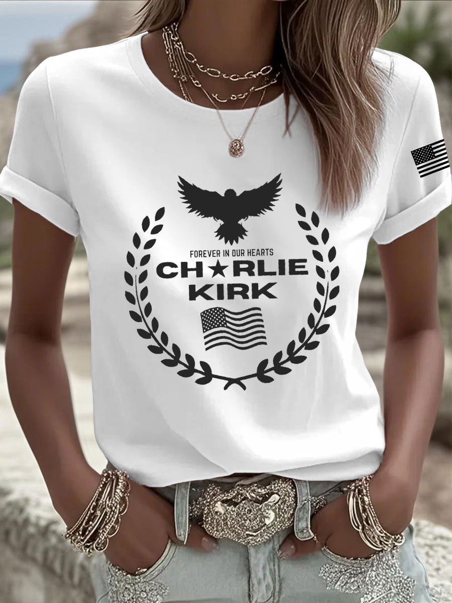 Charlie Kirk Freedom T-shirt Charlie Forever In Our Hearts Patriotics Proud Presents - Liberish