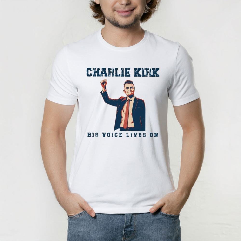 Charlie Kirk Freedom T-shirt Charlie His Voice Lives On Merch Cool Patriotic Idea For Him - Liberish