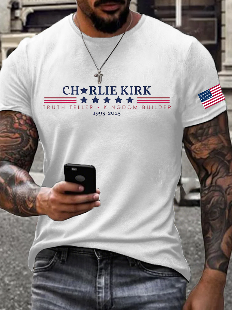 Charlie Kirk Freedom T-shirt Charlie Kirk Truth Teller Kingdom Builder 1993 2025 CK Merch - Liberish