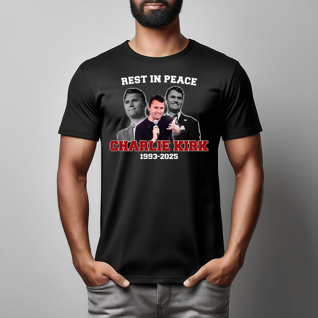 Charlie Kirk Freedom T-shirt Charlie Rest In Peace 2025 Best Justice Merch For Dad - Liberish