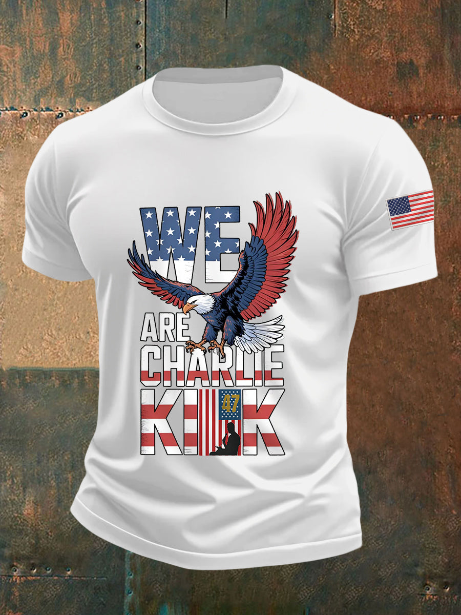 Charlie Kirk Freedom T-shirt Eagle We Are All Charlie Kirk Rip Charlie Kirk Present - Liberish