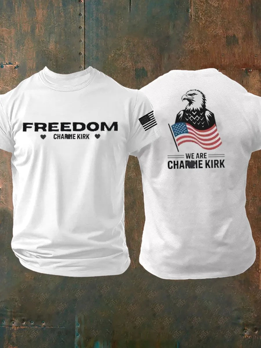 Charlie Kirk Freedom T-shirt Eagle We Are Charlie Kirk 47 Best Charlie Kirk Merch Gifts - Liberish