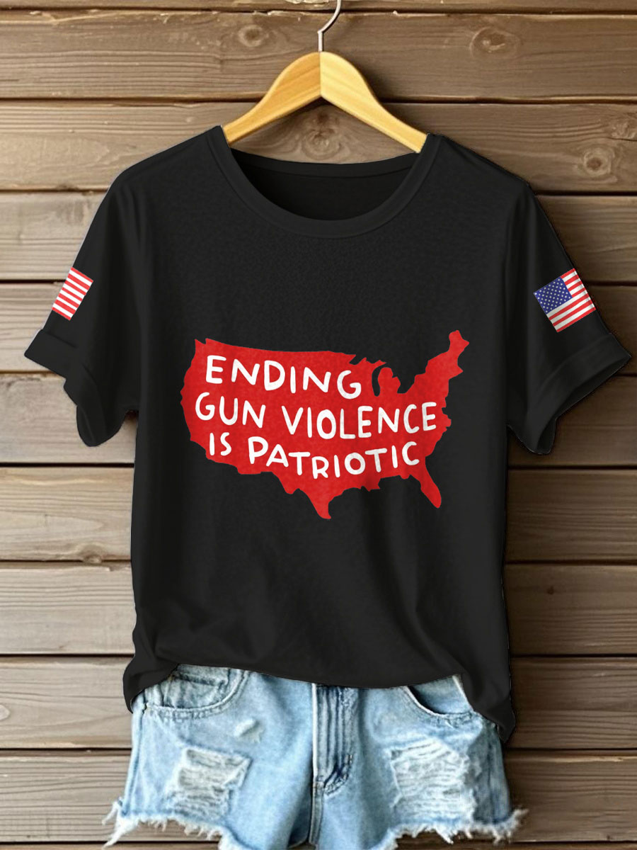Charlie Kirk Freedom T-shirt Ending Gun Violence Is Patriotic Best Charlie Kirk Merchandise - Liberish