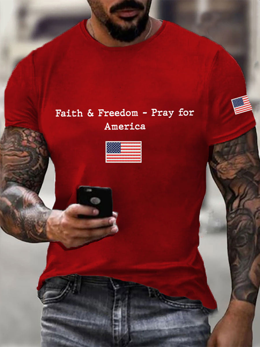 Charlie Kirk Freedom T-shirt Faith Freedom Pray For America Best Charlie Kirk Merch - Liberish