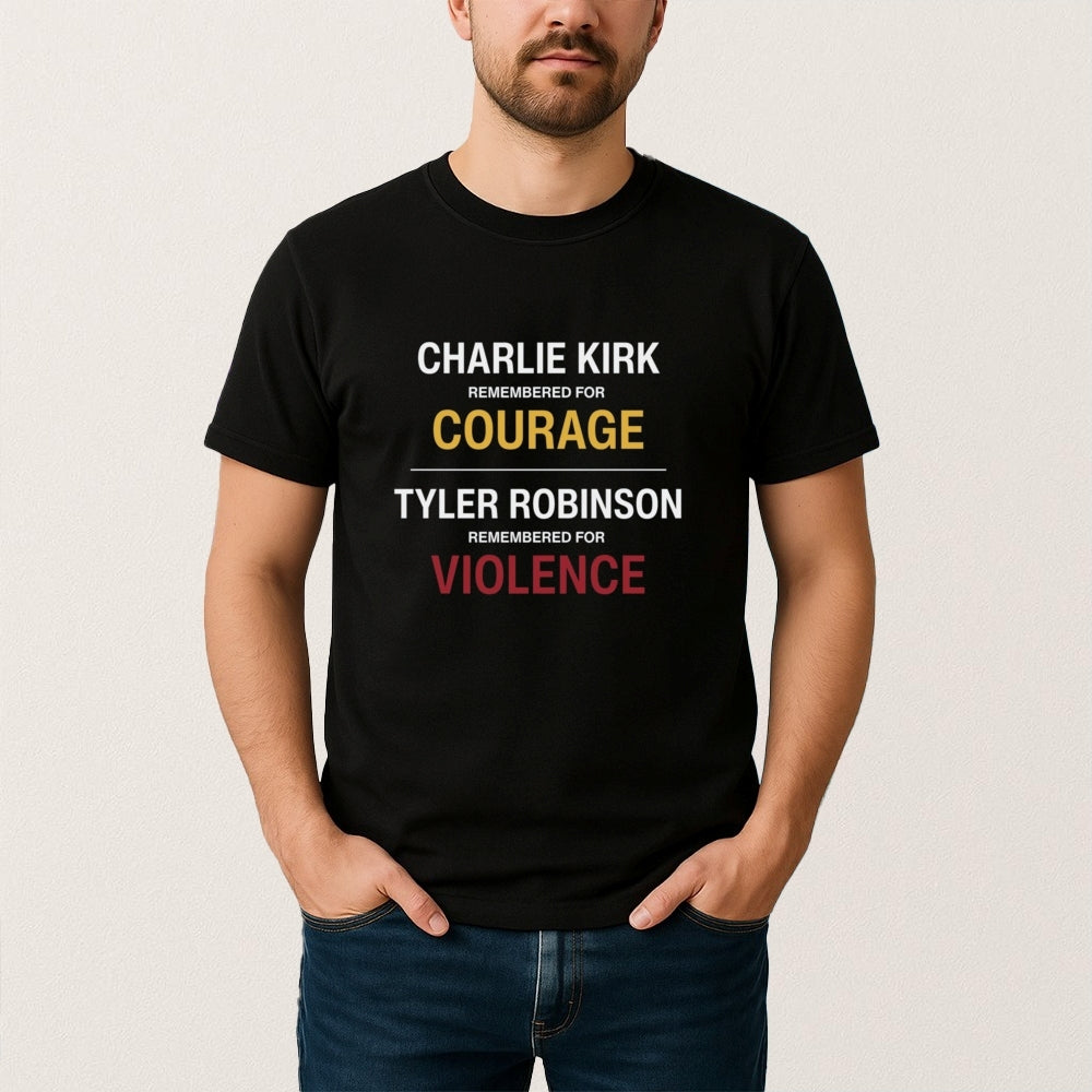Charlie Kirk Freedom T-shirt For Courage No Violence Unique Proud Gift For Patriotics - Liberish