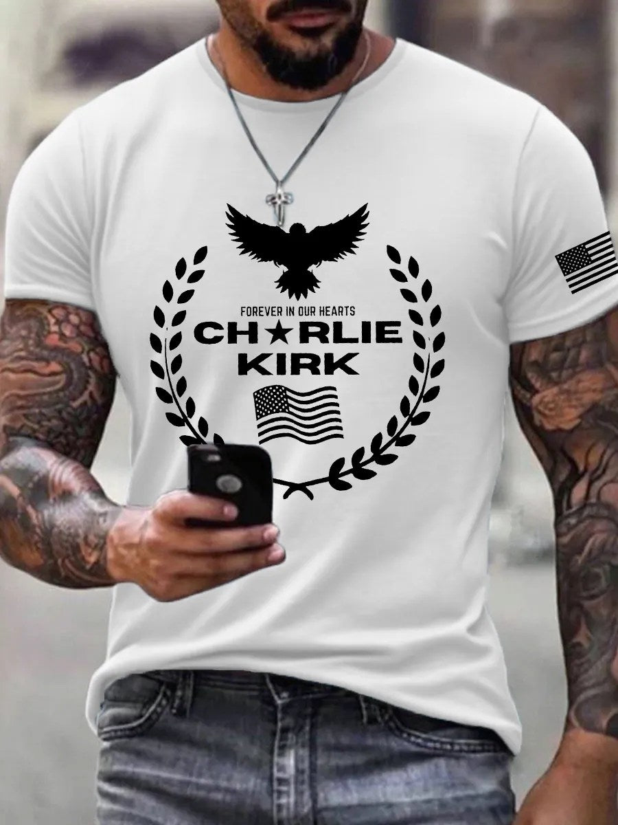 Charlie Kirk Freedom T-shirt Forever In Our Hearts Eagle U.S Proud Charlie Kirk Present - Liberish