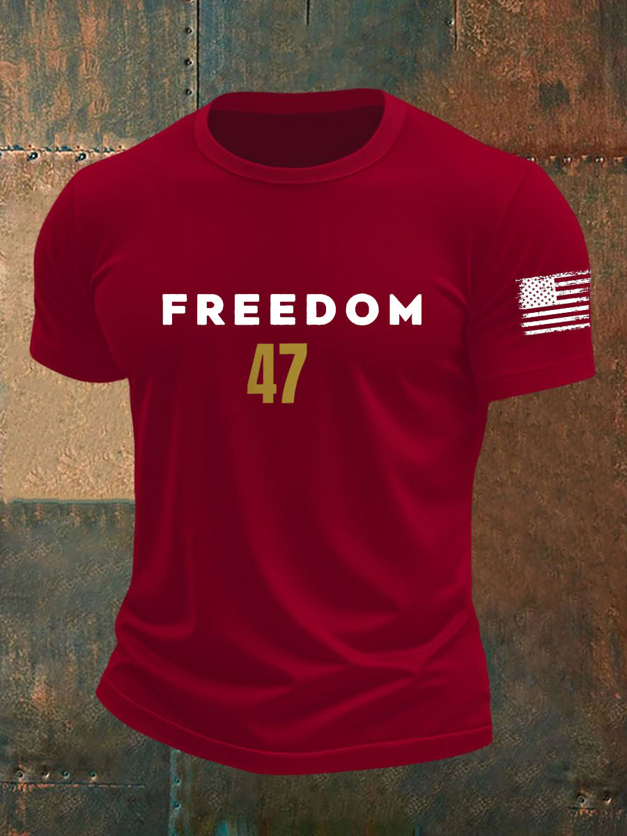 Charlie Kirk Freedom T-shirt Freedom 47 Flag Best Proud Charlie Shirt - Liberish