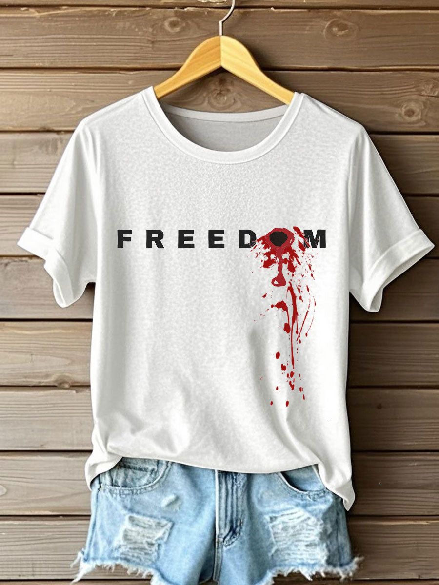 Charlie Kirk Freedom T-Shirt Freedom Blood 2025 Best Charlie Kirk Supporting Merch - Liberish