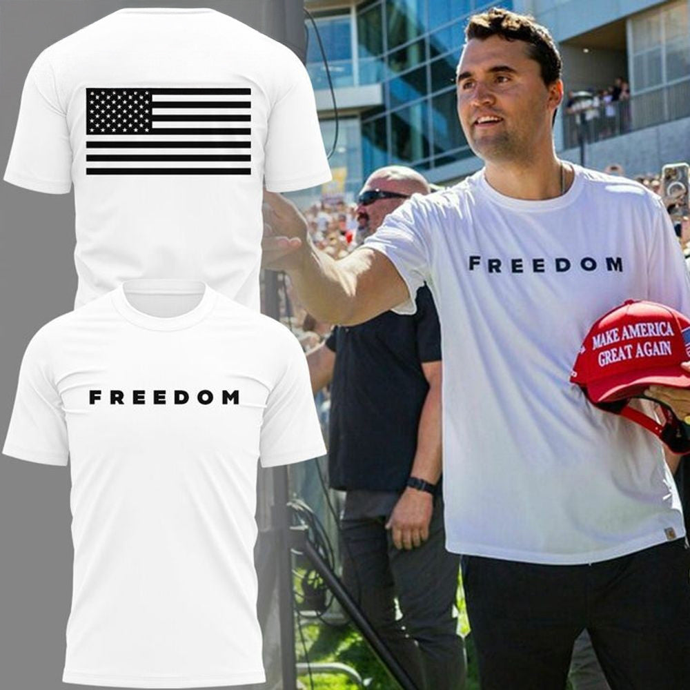 Charlie Kirk Freedom T-shirt Freedom Charlie Kirk Merch Best Patriotics Gift For Dad - Liberish