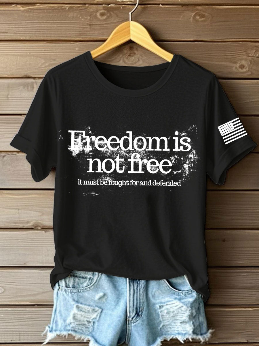 Charlie Kirk Freedom T-Shirt Freedom Is Not Free Charlie Merch Charlie Kirk 47 Memorial Apparel - Liberish