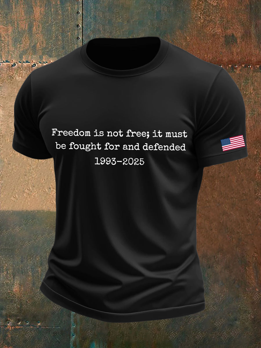 Charlie Kirk Freedom T-shirt Freedom Is Not Free It Must Be Fought Defended Freedom Shirt CK - Liberish