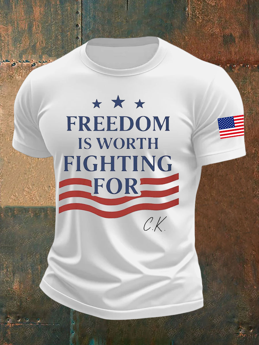 Charlie Kirk Freedom T-shirt Freedom Is Worth Fighting For CK Unique Charlie Freedom Gifts - Liberish