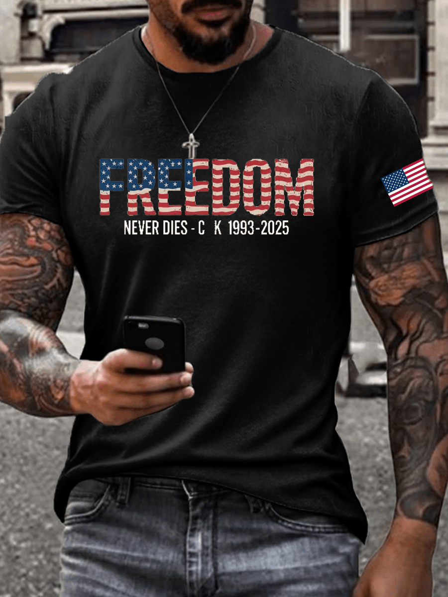 Charlie Kirk Freedom T-shirt Freedom Never Dies CK 1993 2025 Best Proud Charlie Merch - Liberish
