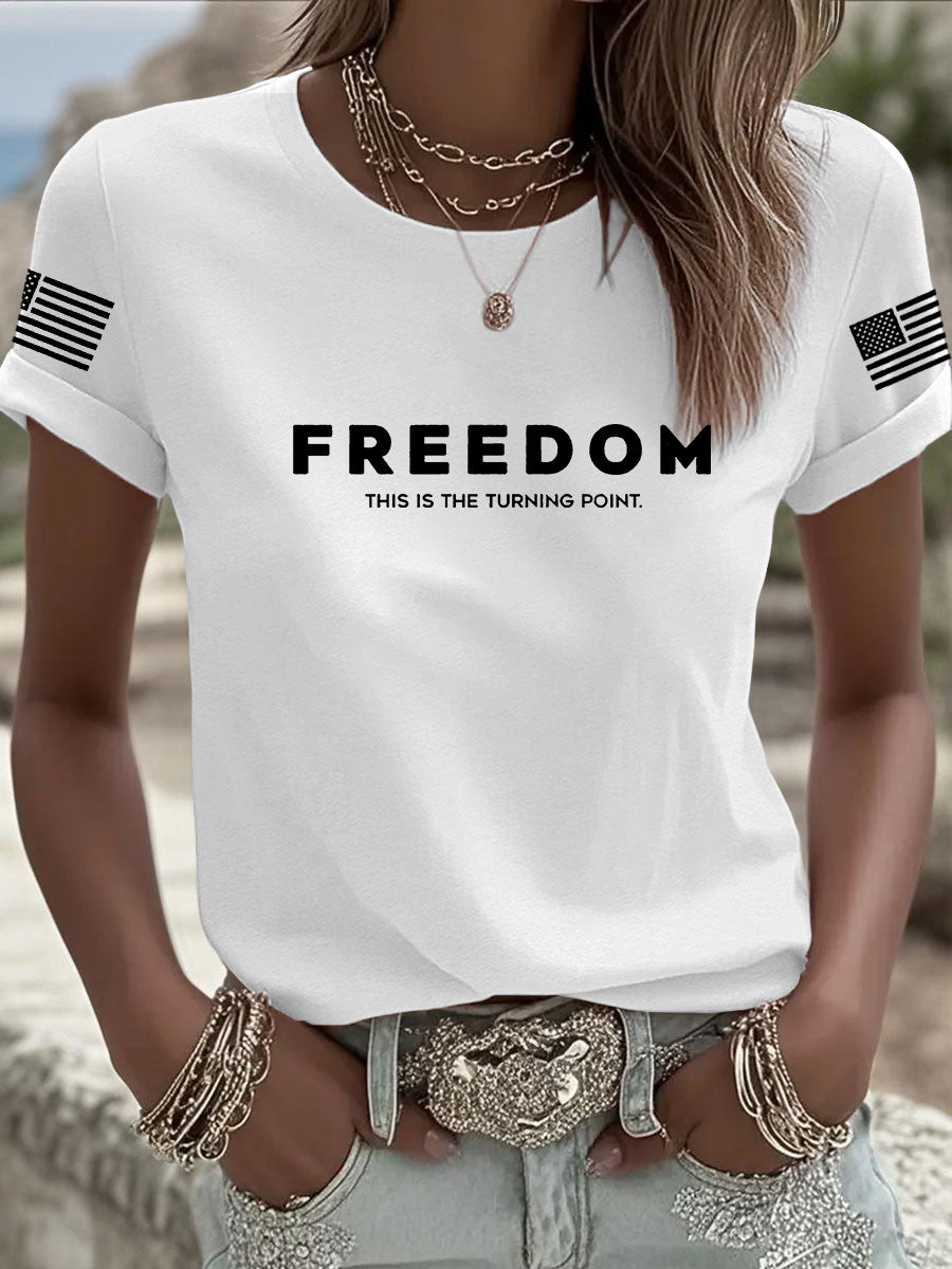 Charlie Kirk Freedom T-shirt Freedom This Is Turning Point Best Proud Gift For Patriotics - Liberish