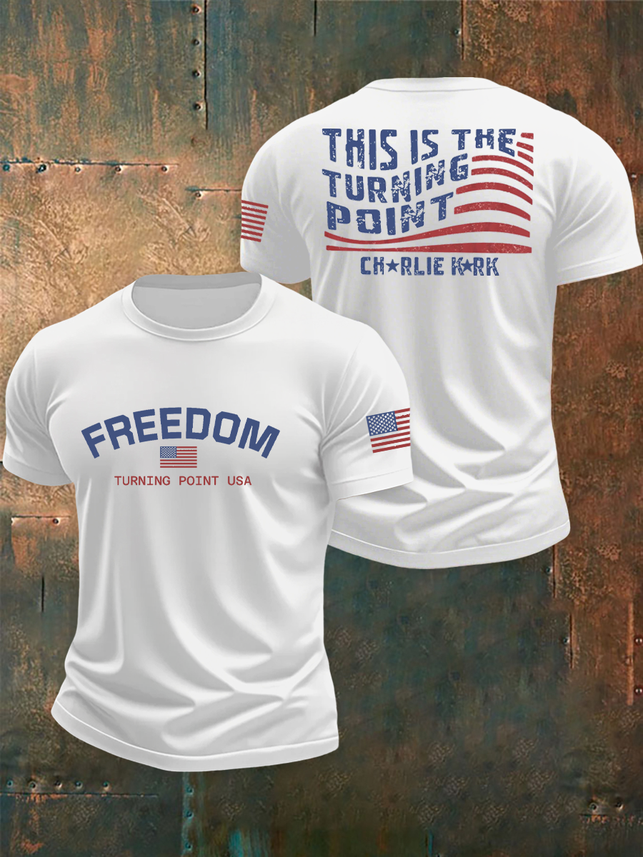 Charlie Kirk Freedom T-shirt Freedom Turning Point Turning Point Usa Shirt - Liberish