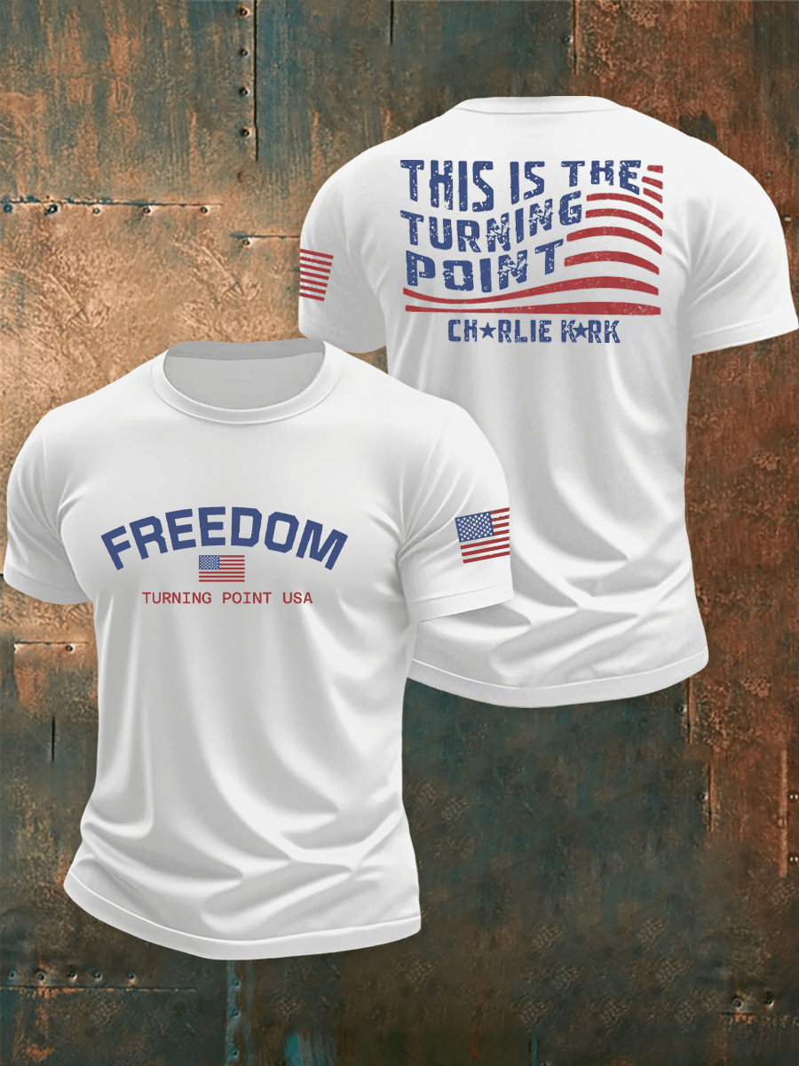 Charlie Kirk Freedom T-shirt Freedom Turning Point Turning Point Usa Shirt - Liberish
